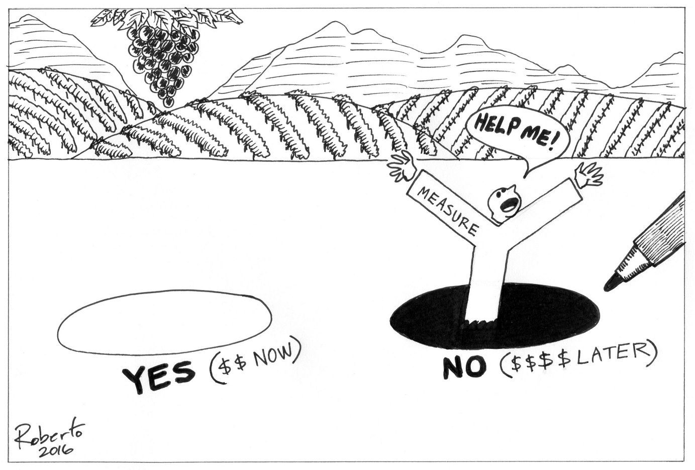 Roberto Tinoco editorial cartoon